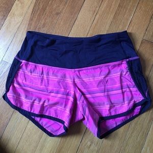 Pink stripe Lululemon shorts